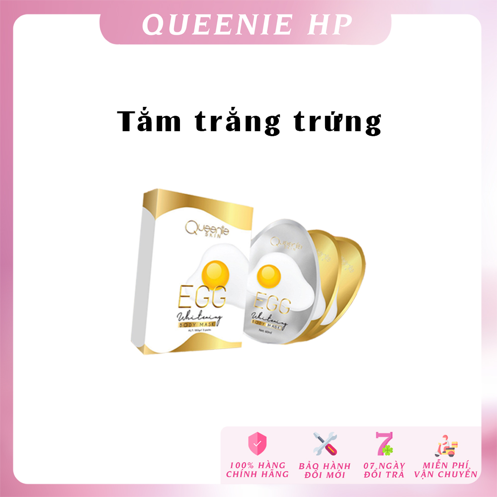 Một miếng Kem tắm trắng body trứng Queenie skin an toàn bật tone ngay lần đầu chiết xuất từ lúa mạch và lòng đỏ trứng làm trắng mịn màng tự nhiên TẮM TRẮNG TRỨNG- QUEENIE SKIN