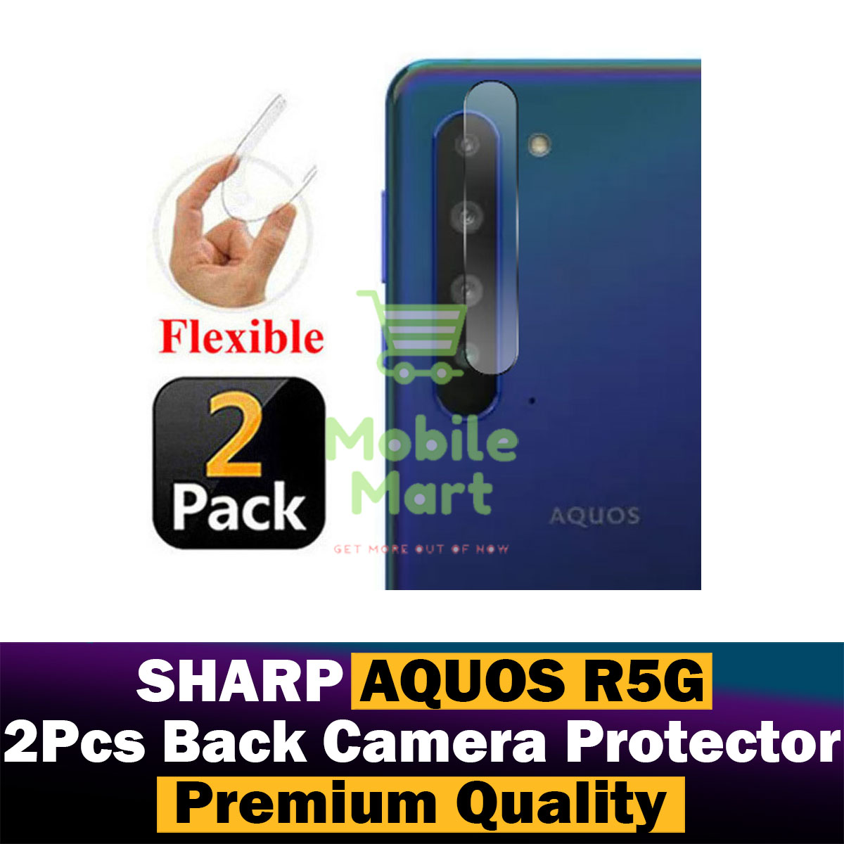 Sharp Aquos R5G Back Rear Camera Protector 9H Gorilla Flexible Protection For Sharp Aquos R5G - 2Pcs. 