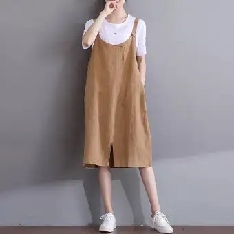 linen jumper dress