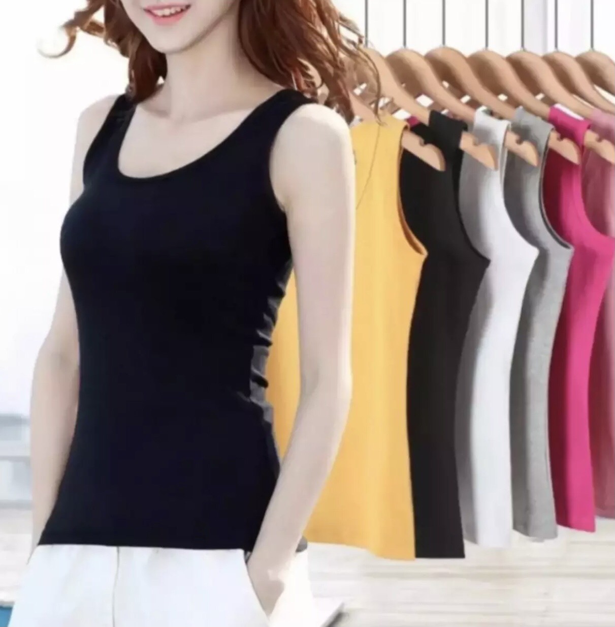 áo thun sát nách nữ thun co giản 4 chiều mềm mịn