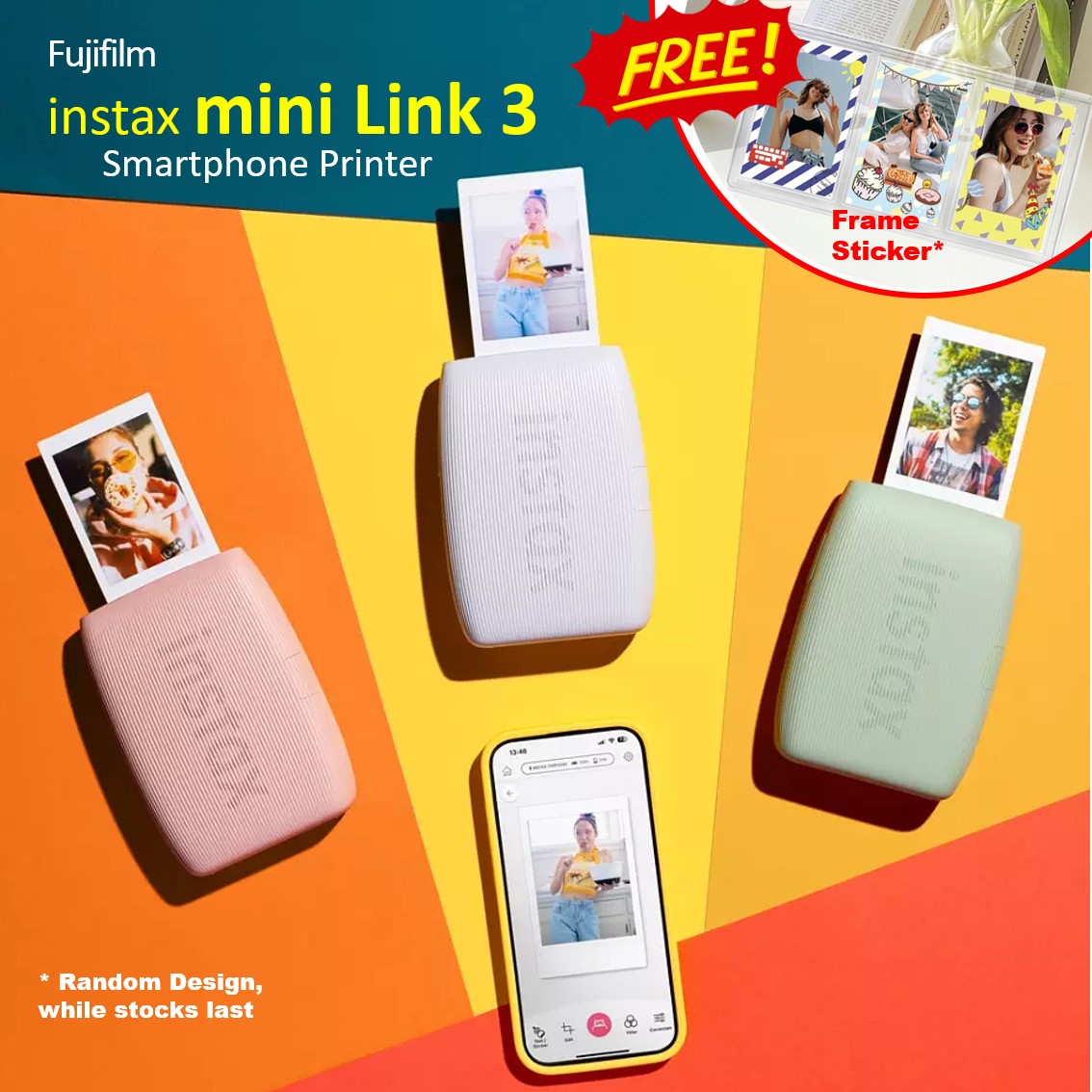 Fujifilm Instax mini Link Smartphone Printer Mini Link *6 month