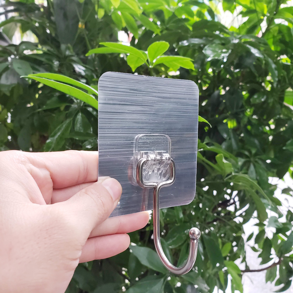 Móc dán tường siêu dính phủ nano bạc móc dính tường
