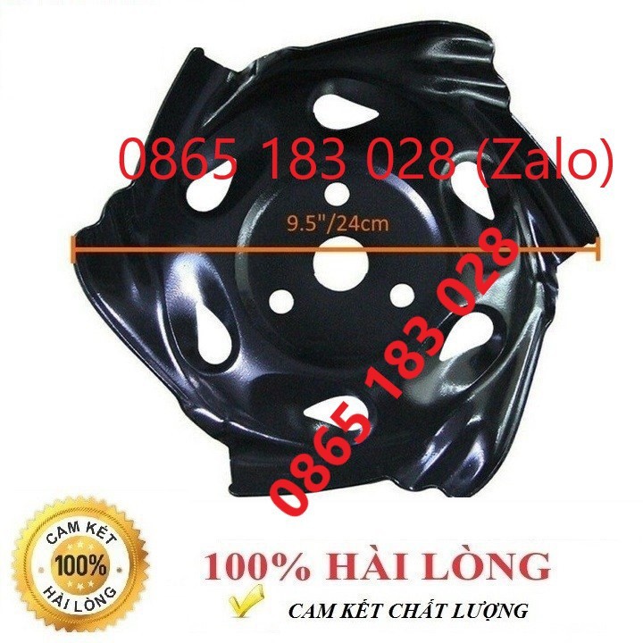 Lưỡi xạc cỏ tận gốc bằng thép, đường kính 24cm, luoi xac co, luoi cat co