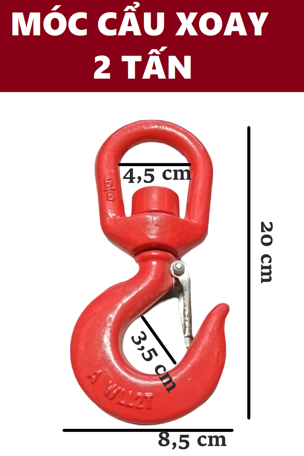 Móc Cẩu Xoay [ 2 tấn ]