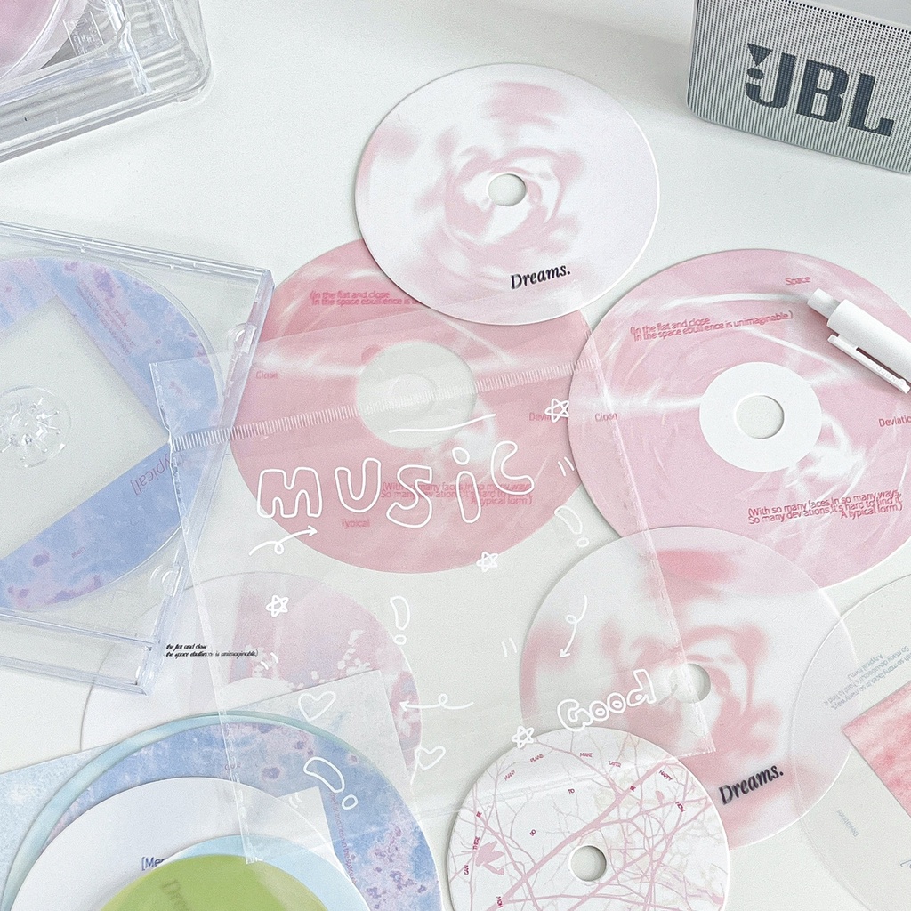 Cdaily|17pcs CD Notes Material Pack ins Notes+Stickers Handbook Decoration Collage Material Handbook Stickers Decorative Stickers