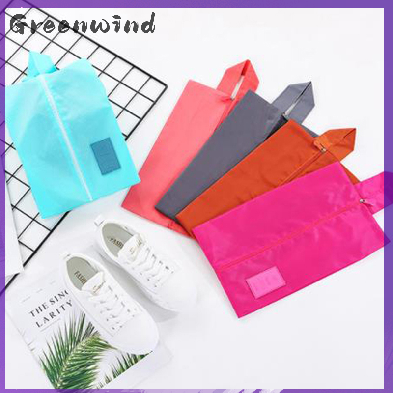 【Greenwind】 Foldable Waterproof Travel Shoe Storage Bag Zipper Storage Organizer Bag