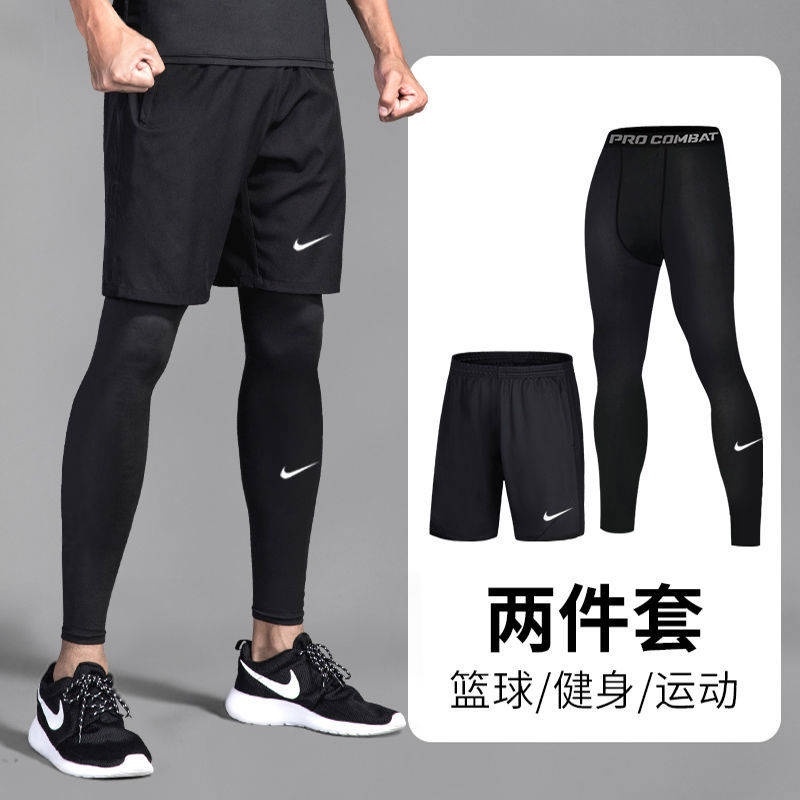 ¾Tight pants Compression Pants Training Men Long Pants Running Sports  Seluar Panjang Tight Men Women PRO COMBAT 7分篮球紧身裤