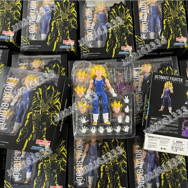 July Reissue In Stock DEMONIACAL FIT Dragon Ball SHF Shining Soul Super  Blue King Fist Goku Anime Action Figure Collection Model