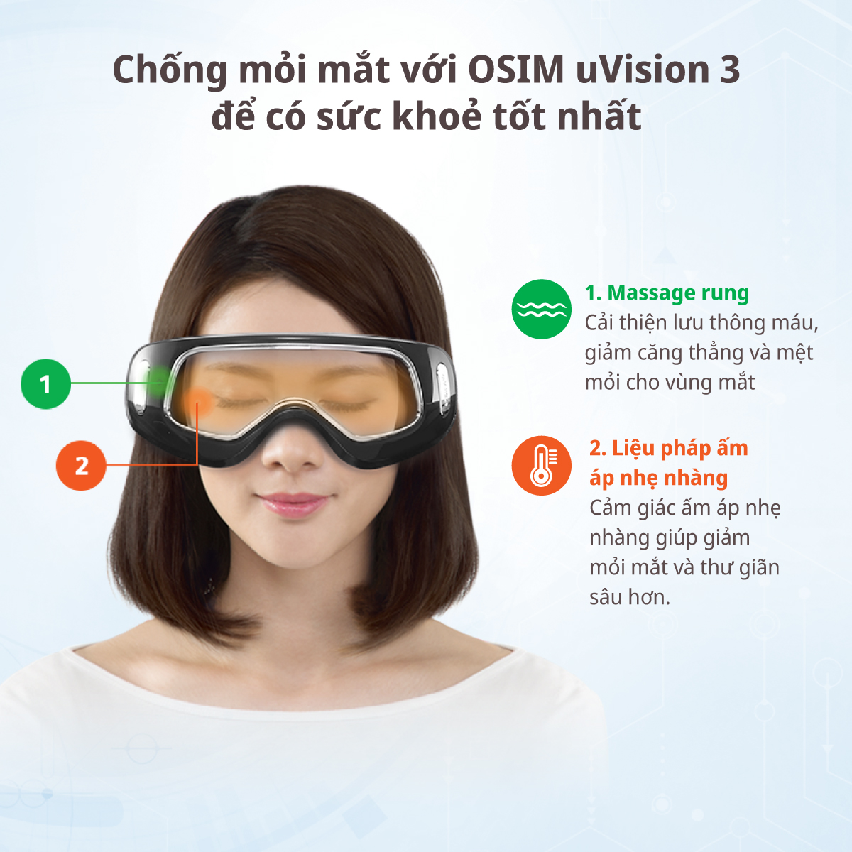 OSIM Máy massage mắt uVision 3