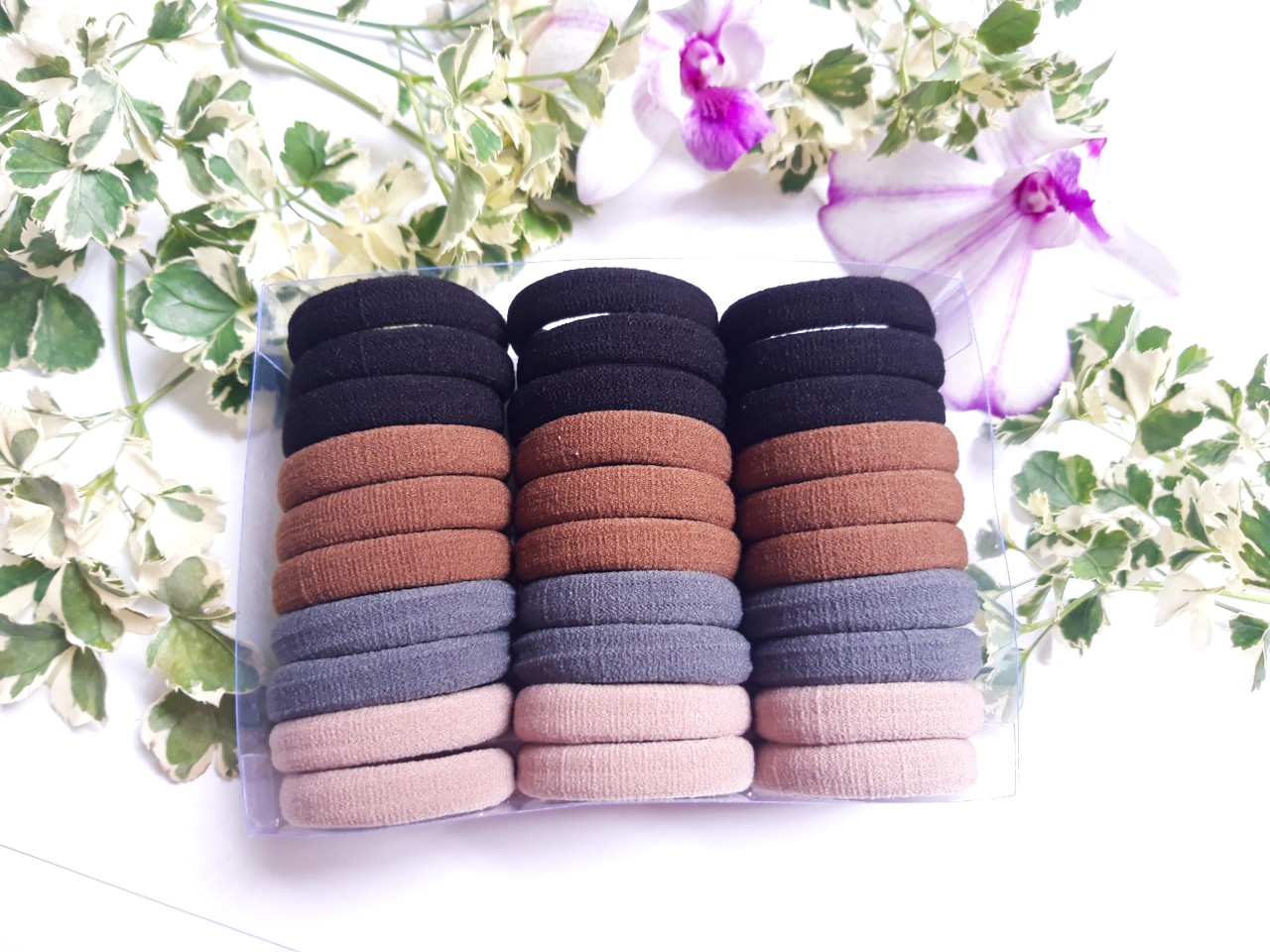 Hộp 30 cái cột thun cột tóc siêu chắc
