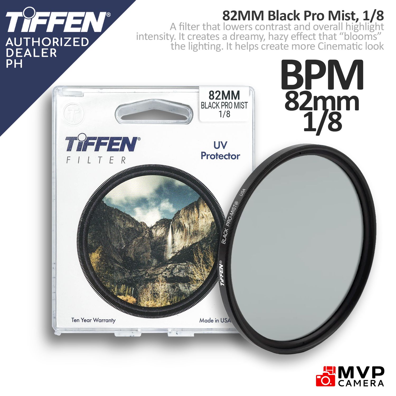 Tiffen 82mm Black Pro Mist 赤 1/4