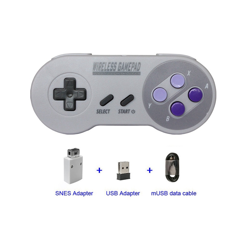 Game Controller Wireless 2.4G Gamepad Joypad Joystick Compatible for SNES Mini PC Windows NS Switch
