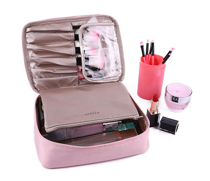 Women Makeup Bag Toiletries Organizer Waterproof Travel Make Up Storage