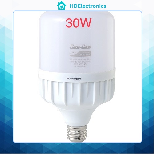 Bóng đèn LED trụ tròn Rạng Đông ánh sáng trắng