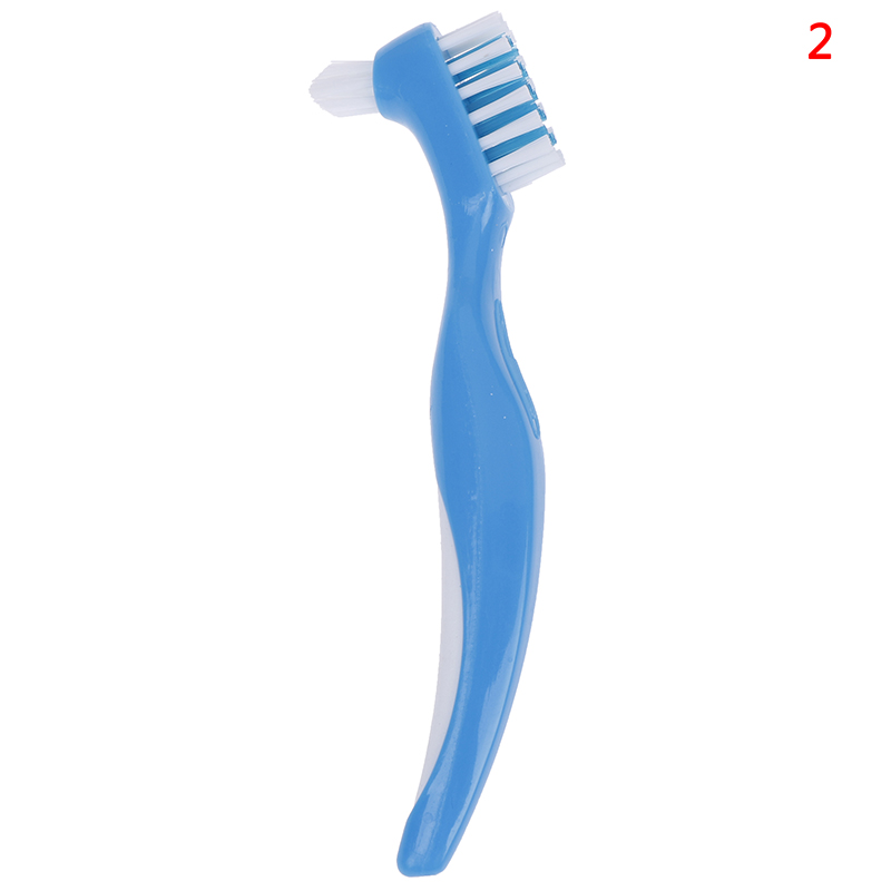 Denture Cleaning Brush Dedicated Denture False Teeth Brush Oral Care Tooth Brush.