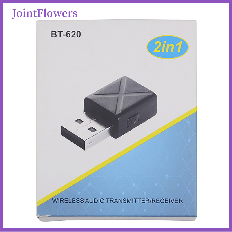 JointFlowers High Quality BT 2 In 1 USB Bluetooth 5.0 Transmitter Receiver Mini Stereo USB Bluetooth Wireless Audio Adapter For TV PC Car Kit