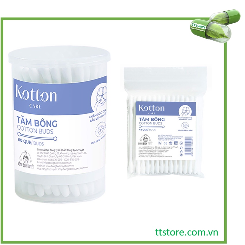 Tăm bông   Bạch Tuyết  người lớn 80 que
