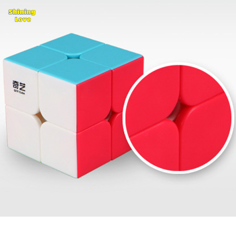 ShiningLove 2x2 Pocket Cube Intelligence Toys Brain Teaser Puzzle Stickerless Magic Cubes For Beginners