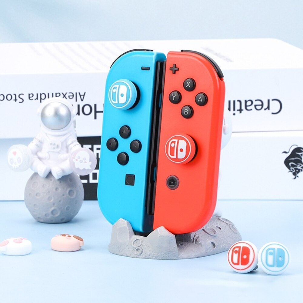 4Pcs Silicone Thumb Stick Grip Caps Compatible With Nintendo Switch/Switch Lite/Switch OLED Joy-Con Joystick Protective Cover