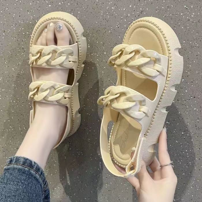 Women's sandals wear ins Caligae, women's muffin bottoms, super soft waterproof platform, Korean version, popular and fashionable