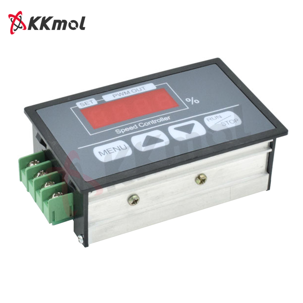 KKmol DC6-60V DC PWM Motor Speed Regulator Power Controller with LED Digital Display Slow Start/Stop Revolving Speed Time Adjustable