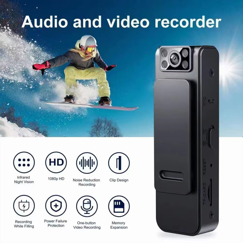 1pc L8 Body Camera Mini Digital HD Camera Mini Camera M-agnetic Motion Snapshot Loop Recording Camera Video Camera