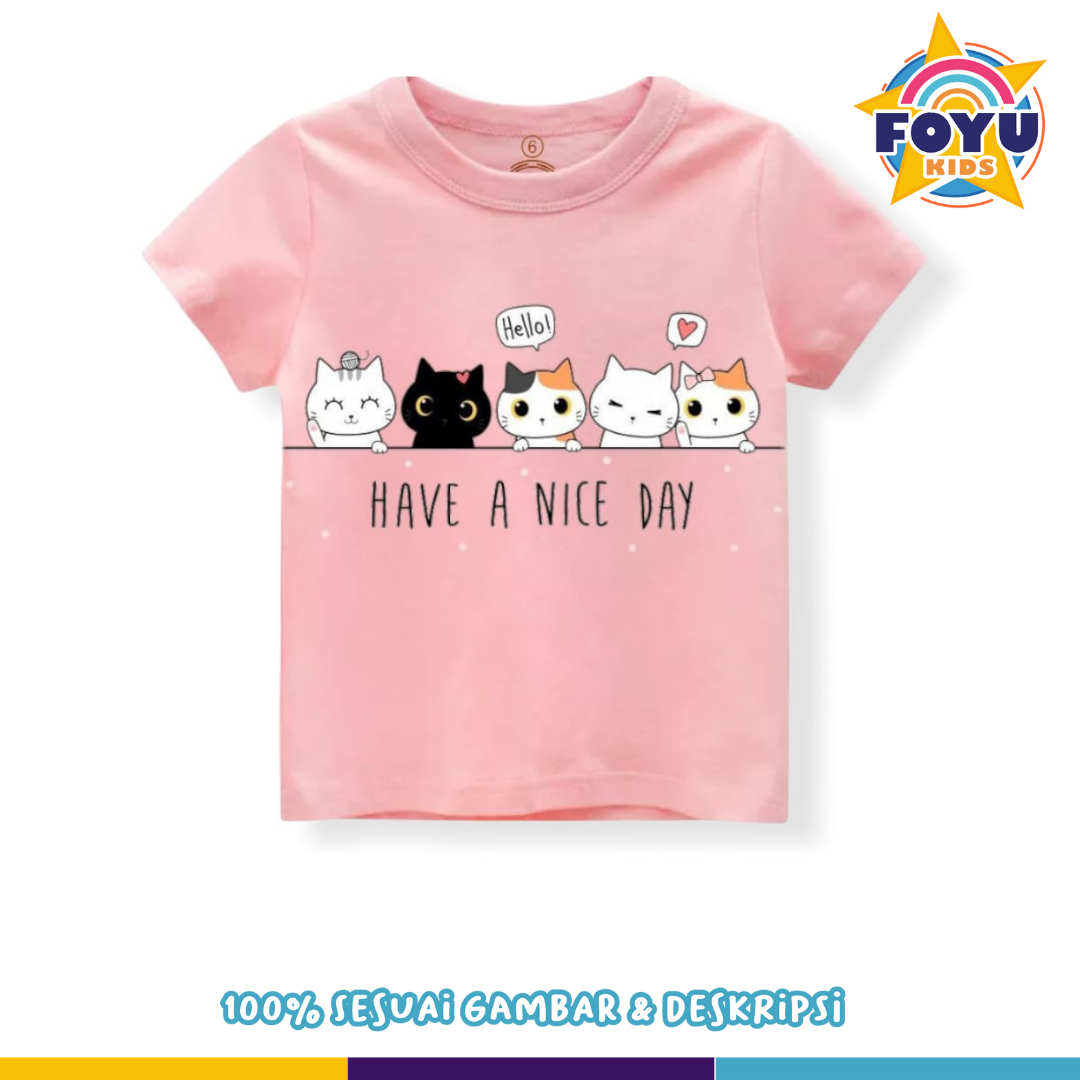 paket isi 4pcs kaos anak perempuan size 7 10t motif acak