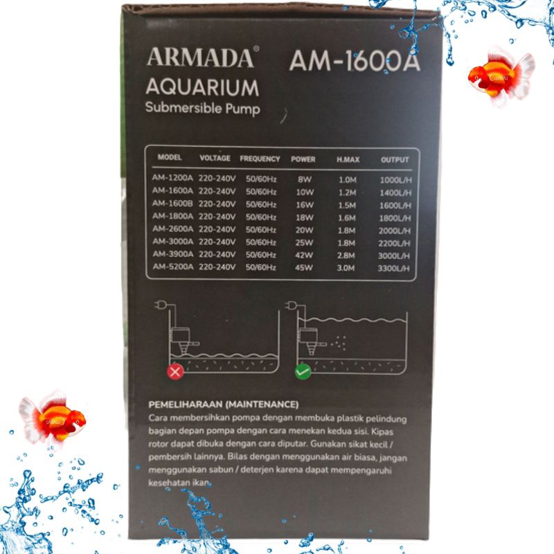 Pompa Aquarium ARMADA AM 1600A