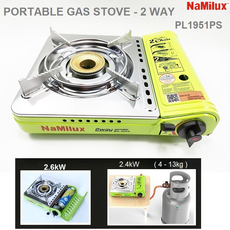 Bếp gas mini đa năng van 2 chiều Namilux PL1951PS