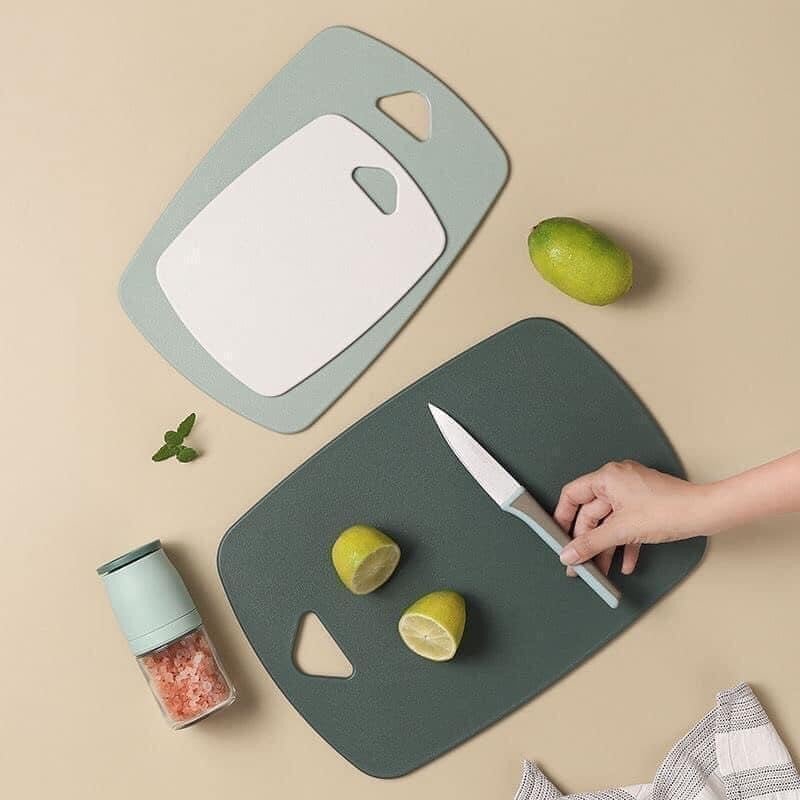 Set 3 thớt nhựa kháng khuẩn lúa mạch, thớt kháng khuẩn, thớt lúa mạch