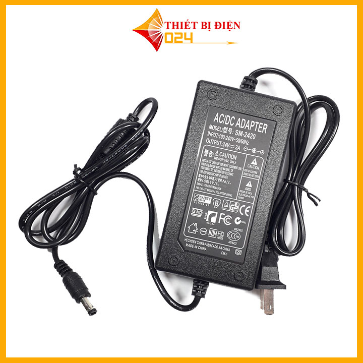 Nguồn Adapter 24V 2A 5.52.1 - BH 06 Tháng
