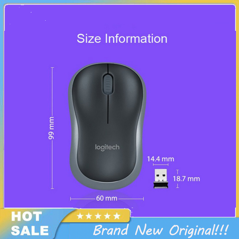 M186 Wireless Mouse Better Grip Ergonomic Design Long Battery Life Desktop Office Gaming Mini Portable Energy-saving Mouse