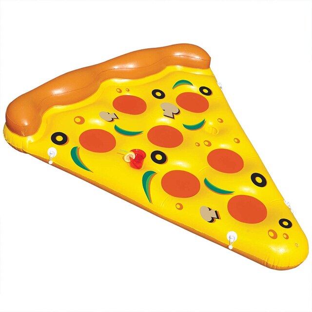 180CM Giant Inflatable Pizza Floating Row Children Adult Swimming Ring Summer Pool Party Fun Toy Inflatable Swimming Mattress
