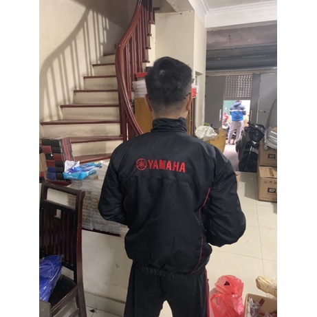 Áo gió Yamaha 2 mặt xanh đen cao cấp