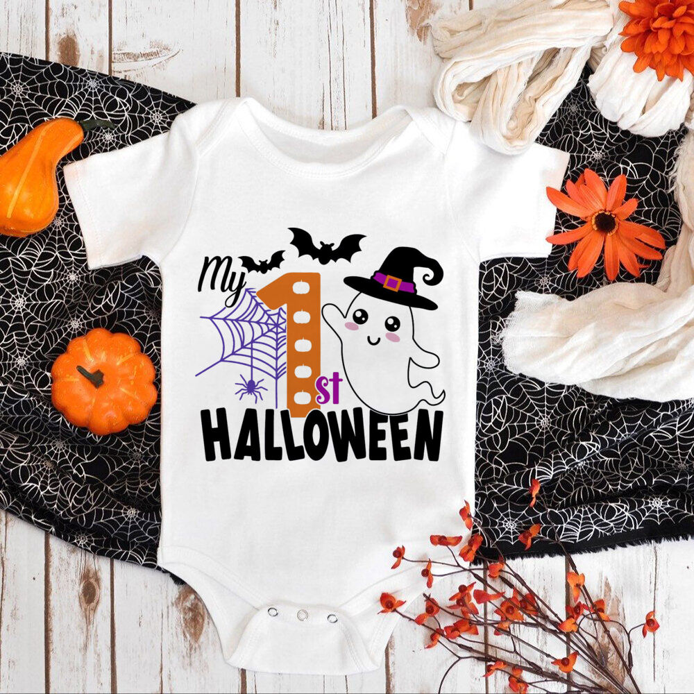 👻 My 1st Halloween Baby Bodysuit Girls Boys Cute Romper Toddler