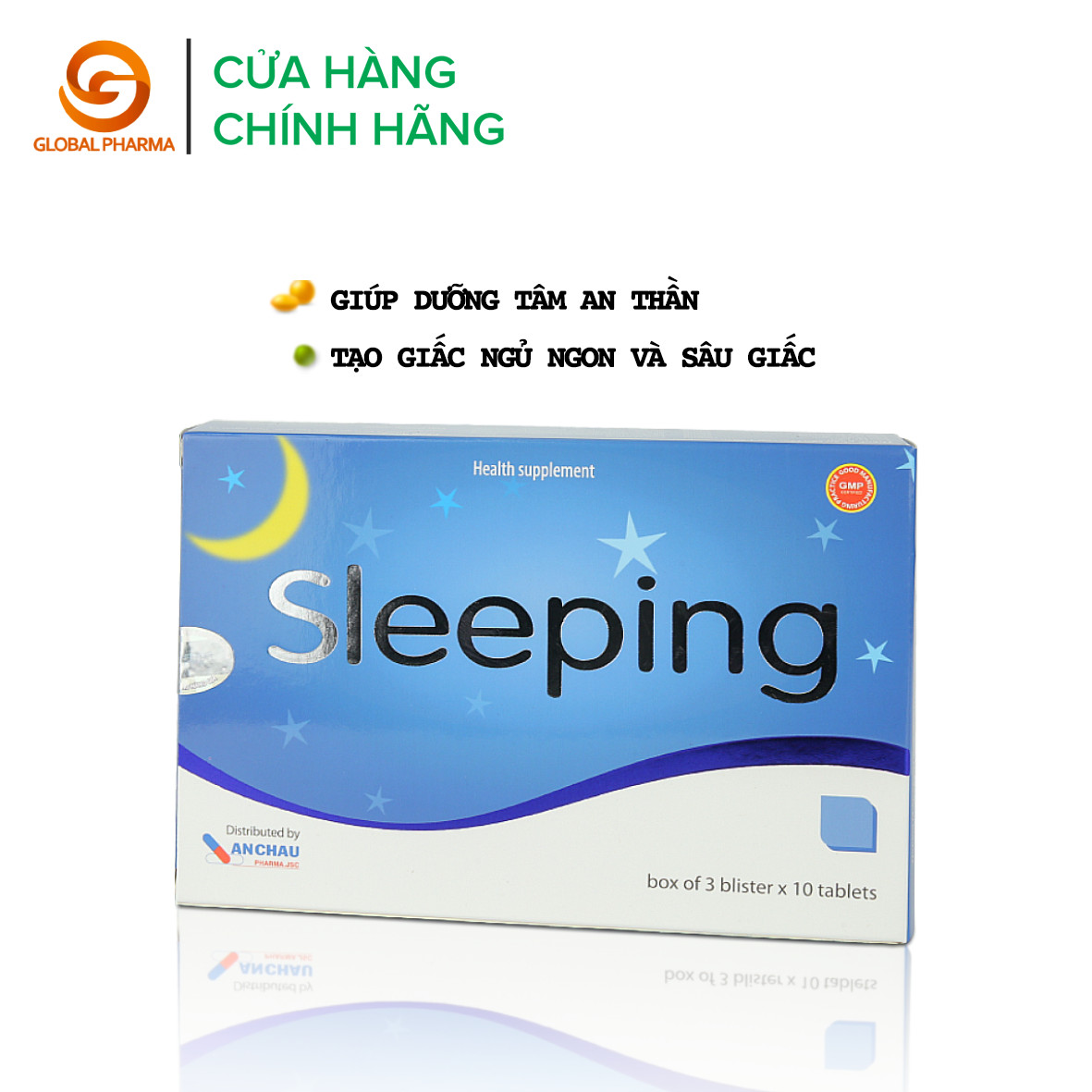Viên uống tâm sen SLEEPING - Giúp dưỡng tâm an thần, tạo giấc ngủ ngon và sâu giấc - GLOBAL PHARMA