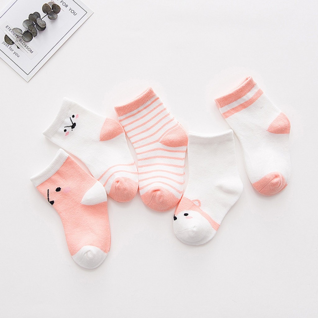 Set 5 đôi tất len cao cổ hàng đẹp cho bé