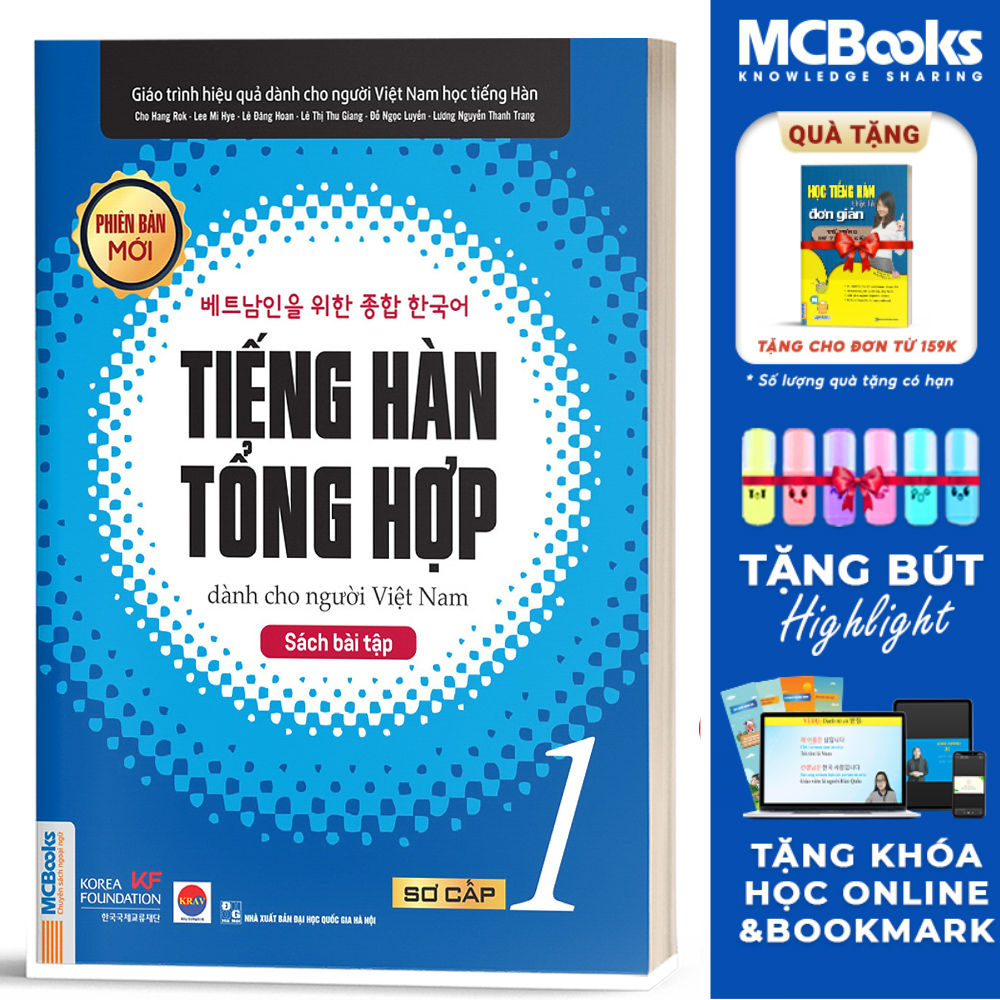 Tiếng Hàn Tổng Hợp Sơ Cấp 1 Dành Cho Người Việt Nam - Sách Bài Tập Giải Thích Chi Tiết - Mcbooks