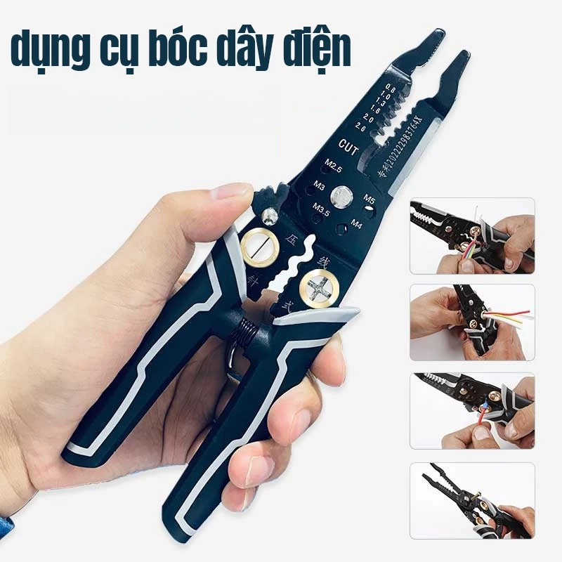 Kìm uốn dây đa chức năng 8 trong 1 Kìm điện đa năng Kìm uốn thợ điện biệt Kìm