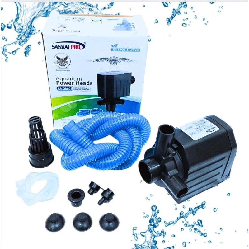 Pompa Aquarium kolam hidroponik SAKKAI PRO AA 2880 Submersible pump