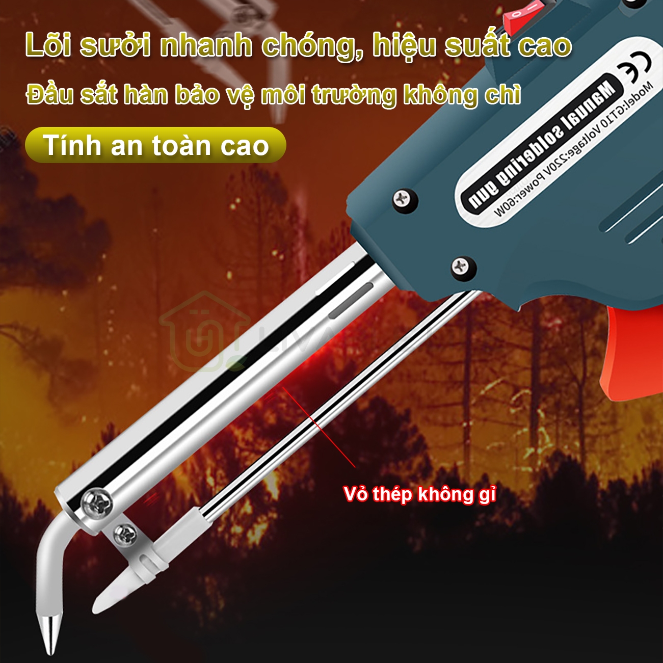 MỎ HÀN THIẾC SÚNG HÀN TỰ ĐỘNG (TẶNG NHỰA THÔNG) MỎ HÀN XUNG MÁY HÀN XUNG