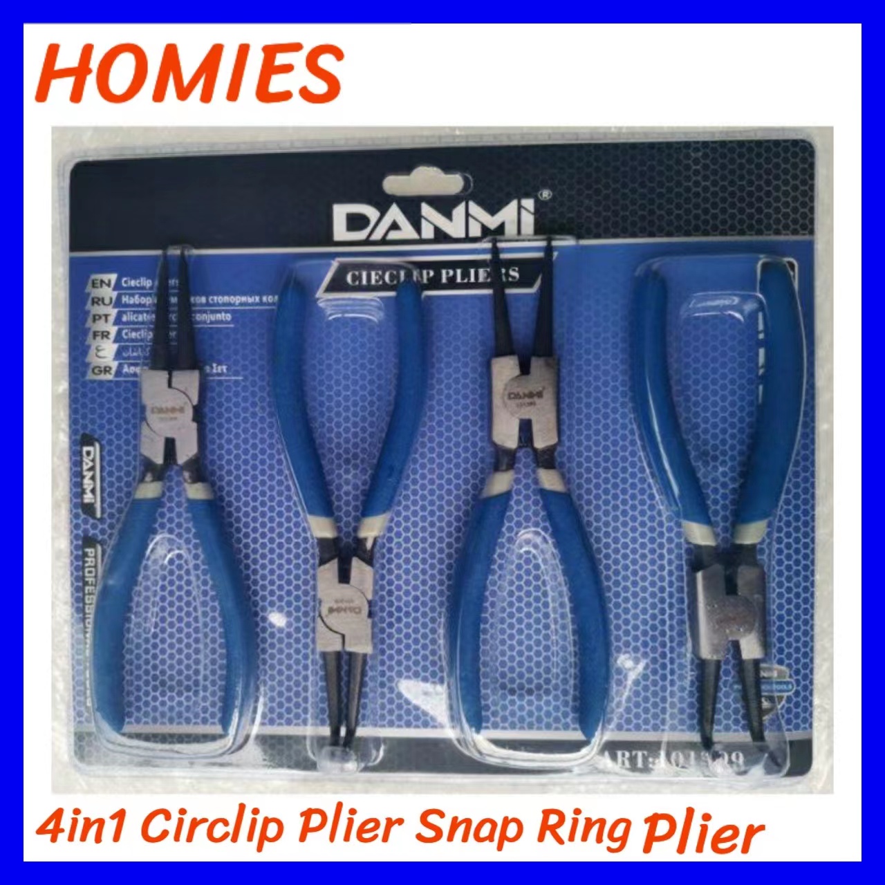 Homies Danmi 4 In 1 Circlip Plier Snap Ring Plier With Rubber Handle