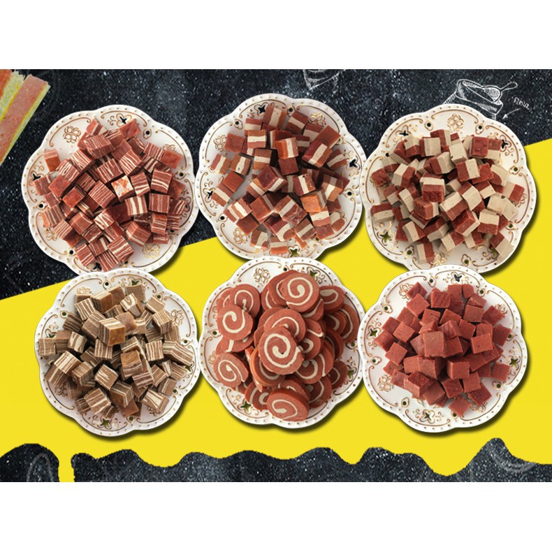 Bánh Thịt Thưởng Cho Chó Mèo Gói 100gr