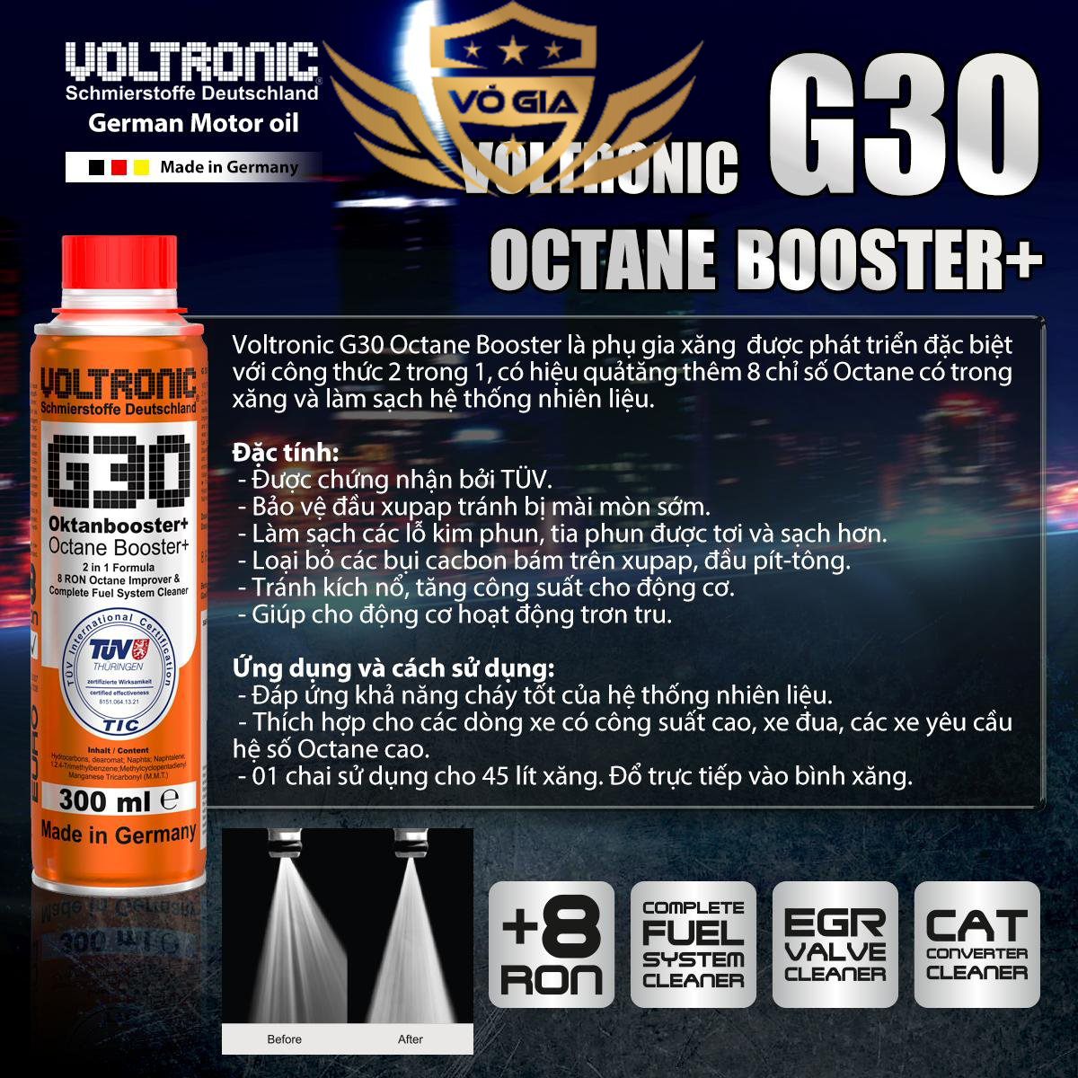 Phụ gia nhớt Voltronic E59 Phủ Sứ Ceramic Động Cơ