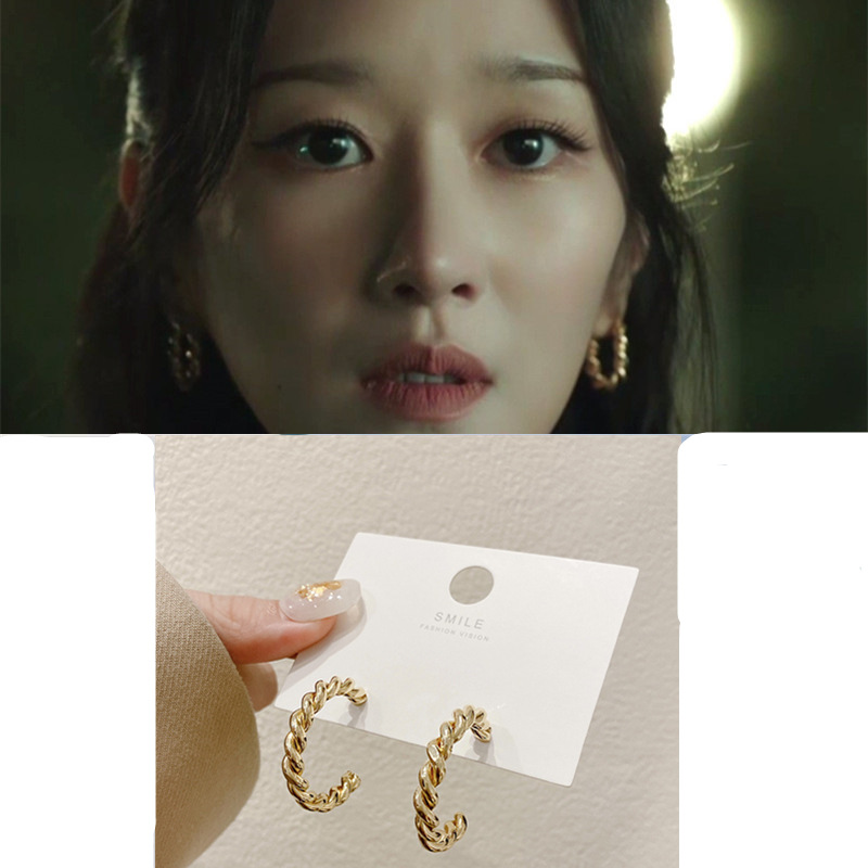 %E3%80%90I%20was%20hyped%20up%E3%80%91Top%20Floor%20Boyfriend%20Twist%20Design%20Sense%20Korean%20Drama%20Song%20Hye%20Kyo%20Dark%20Glory%20Same%20Earrings%20French%20I%20Women's%20Jewelry%20-%20Image%204