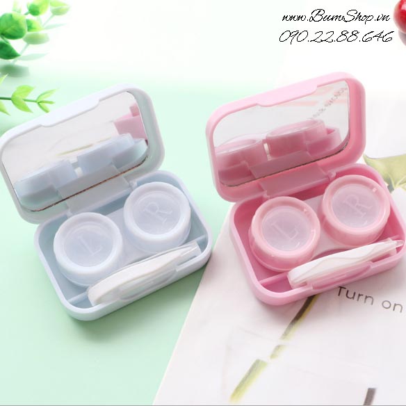 Khay gương đựng lens cúc mini SIÊU XINH