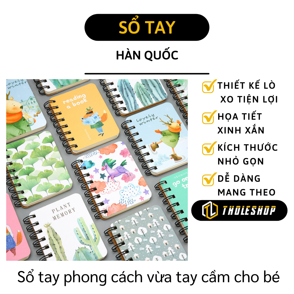 Sổ tay - Sổ tay ghi chép gát xoắn - Sổ ghi chép lò xo phong cách Hàn Quốc - Sổ ghi chú, viết kế hoạch