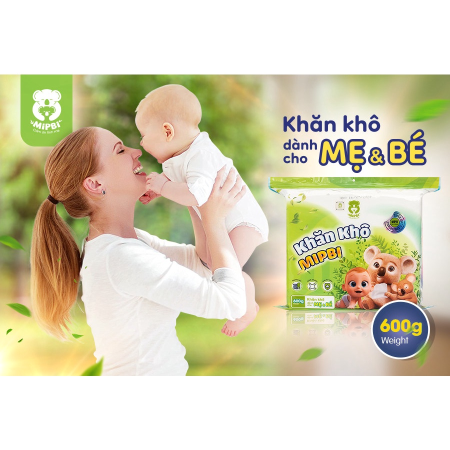 [MIPBI new]. Khăn khô đa năng Mipbi 600G mẫu 2022