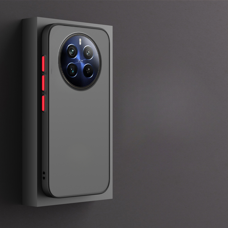 For Realme 13 4G Case Shockproof Scrub Matte Transparent Soft edge Silicone Frame Hard Clear For Realme 13 Back cover Phone Cases.