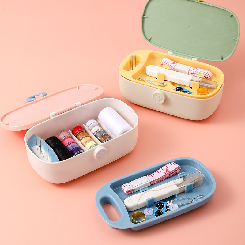 Portable multi-in-one sewing box Multi-functional needle storage box Sewing kit set hand sewing needle storage box Save space